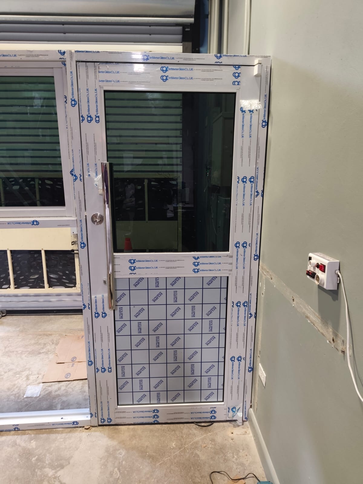 Glass door installation